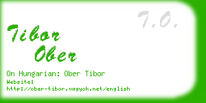 tibor ober business card